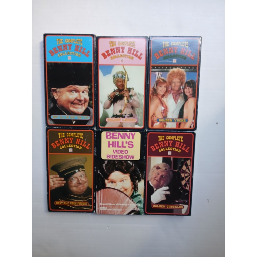 LOT of 6 Benny Hill Collection HBO n Time Life VHS Video Tapes